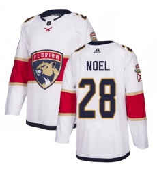 Men's Adidas Florida Panthers #28 Serron Noel Authentic White Away NHL Jersey