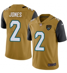 Men's Nike Jacksonville Jaguars #2 Landry Jones Limited Gold Rush Vapor Untouchable NFL Jersey
