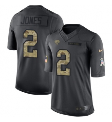 Youth Nike Jacksonville Jaguars #2 Landry Jones Limited Black 2016 Salute to Service NFL Jersey