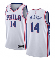 Women's Nike Philadelphia 76ers #14 Shake Milton Swingman White NBA Jersey - Association Edition