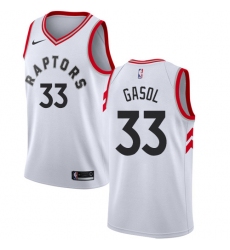 Youth Nike Toronto Raptors #33 Marc Gasol White NBA Swingman Association Edition Jersey