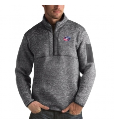 Men's Columbus Blue Jackets Antigua Fortune Quarter-Zip Pullover Jacket Black
