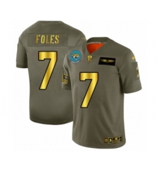 Men's Jacksonville Jaguars #7 Nick Foles Olive Gold 2019 Salute to Service Limited Football Jersey