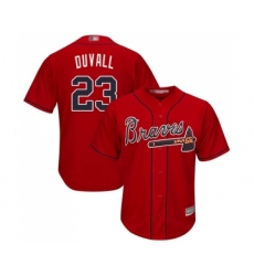 Men's Atlanta Braves #23 Adam Duvall Replica Red Alternate Cool Base Baseball Jersey