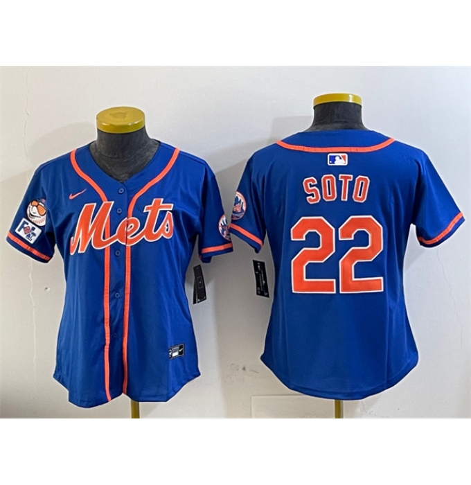 Women's New York Mets #22 Juan Soto Royal 2025 Spring Training Alternate Limited Stitched Baseball Jersey(Run Small)