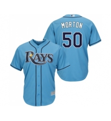 Youth Tampa Bay Rays #50 Charlie Morton Replica Light Blue Alternate 2 Cool Base Baseball Jersey