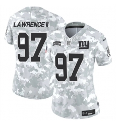 Women's New York Giants #97 Dexter Lawrence II 2024 F.U.S.E Arctic Camo Salute To Service Limited Stitched Football Jersey(Run Small)