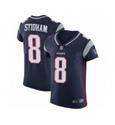 Men's New England Patriots #8 Jarrett Stidham Navy Blue Team Color Vapor Untouchable Elite Player Football Jersey