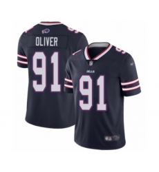 Women's Buffalo Bills #91 Ed Oliver Limited Navy Blue Inverted Legend Football Jersey