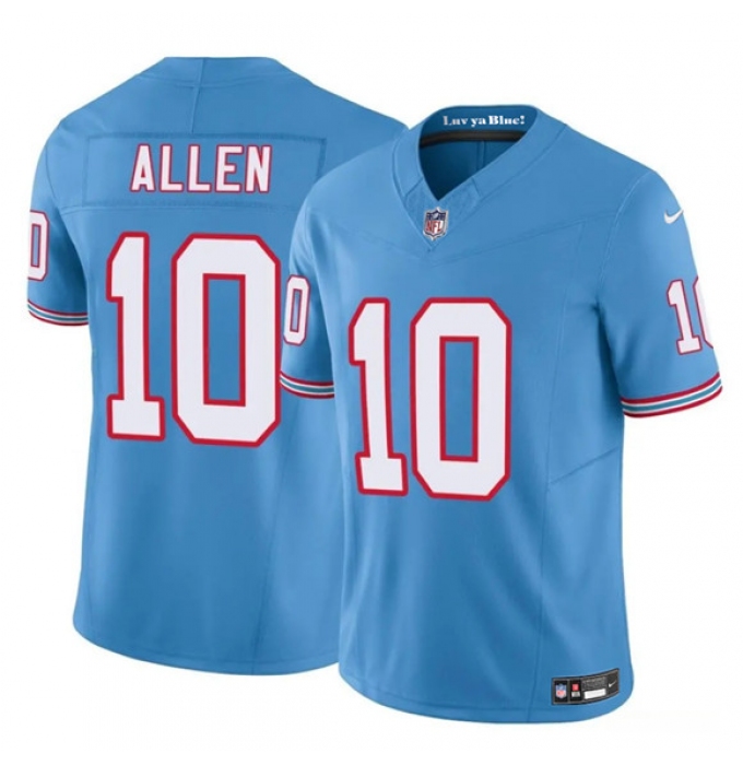 Men's Tennessee Titans #10 Brandon Allen Blue 2025 F.U.S.E. Throwback Vapor Limited Football Stitched Jersey