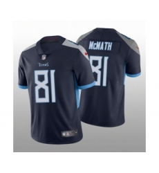 Men's Tennessee Titans #81 Racey McMath Navy Vapor Limited Nike Jersey