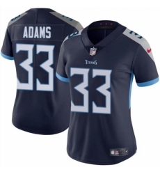 Women Tennessee Titans #33 Jamal Adams Navy 2024 Draft Vapor Stitched Football Jersey