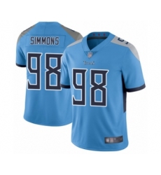 Men's Tennessee Titans #98 Jeffery Simmons Light Blue Alternate Vapor Untouchable Limited Player Football Jersey Men's Tennessee Titans #98 Jeffery Simmons Light Blue Alternate Vapor Untouchable Limited Player Football Jersey