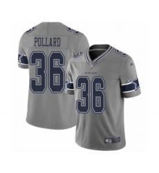 Youth Dallas Cowboys #36 Tony Pollard Limited Gray Inverted Legend Football Jersey