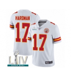 Men's Kansas City Chiefs #17 Mecole Hardman White Vapor Untouchable Limited Player Super Bowl LIV Bound Football Jersey