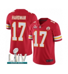 Youth Kansas City Chiefs #17 Mecole Hardman Red Team Color Vapor Untouchable Limited Player Super Bowl LIV Bound Football Jersey
