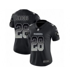 Women's Oakland Raiders #28 Josh Jacobs Black Smoke Fashion Limited Football Jersey Women's Oakland Raiders #28 Josh Jacobs Black Smoke Fashion Limited Football Jersey