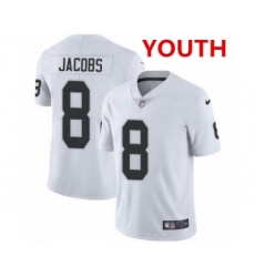 Youth Nike Las Vegas Raiders #8 Josh Jacobs White Vapor Untouchable Stitched Jersey