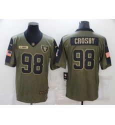 Men's Oakland Raiders #98 Maxx Crosby Nike Olive 2021 Salute To Service Limited Player Jersey Men's Oakland Raiders #98 Maxx Crosby Nike Olive 2021 Salute To Service Limited Player Jersey
