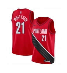 Women's Portland Trail Blazers #21 Hassan Whiteside Swingman Red Finished Basketball Jersey - Statement Edition