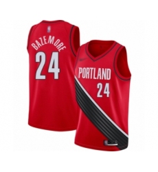 Youth Portland Trail Blazers #24 Kent Bazemore Swingman Red Finished Basketball Jersey - Statement Edition