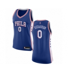 Women's Philadelphia 76ers #0 Josh Richardson Swingman Blue Basketball Jersey - Icon Edition