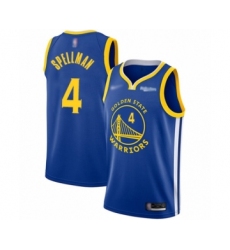 Youth Golden State Warriors #4 Omari Spellman Swingman Royal Finished Basketball Jersey - Icon Edition