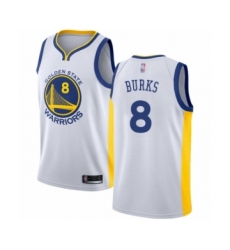 Women's Golden State Warriors #8 Alec Burks Swingman White Basketball Jersey - Association Edition