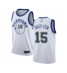 Youth Golden State Warriors #15 Willie Cauley-Stein Authentic White Hardwood Classics Basketball Jersey