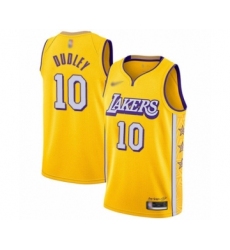 Women's Los Angeles Lakers #10 Jared Dudley Swingman Gold Basketball Jersey - 2019-20 City Edition