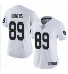 Women Las Vegas Raiders #89 Brock Bowers White 2024 Draft Vapor Stitched Football Jersey