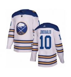 Men's Buffalo Sabres #10 Henri Jokiharju Authentic White 2018 Winter Classic Hockey Jersey