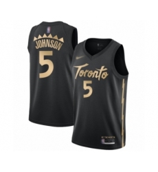 Women's Toronto Raptors #5 Stanley Johnson Swingman Black Basketball Jersey - 2019 20 City Edition