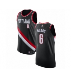 Men's Portland Trail Blazers #6 Jaylen Hoard Authentic Black Basketball Jersey - Icon Edition