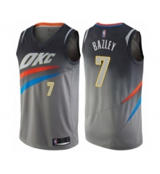 Women's Oklahoma City Thunder #7 Darius Bazley Swingman Gray Basketball Jersey - City Edition