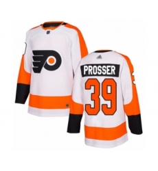 Youth Philadelphia Flyers #39 Nate Prosser Authentic White Away Hockey Jersey