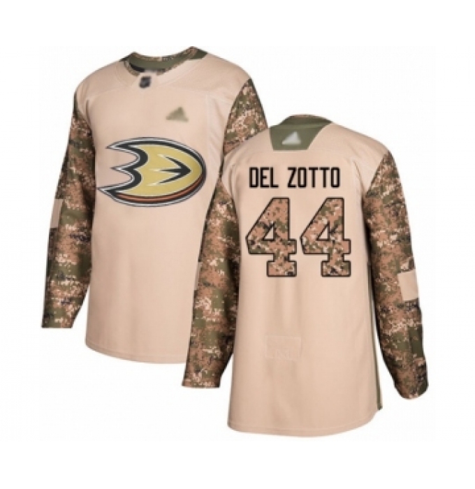 Men's Anaheim Ducks #44 Michael Del Zotto Authentic Camo Veterans Day Practice Hockey Jersey