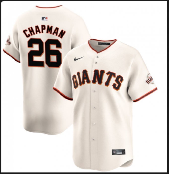 Men's San Francisco Giants #26 Matt Chapman Nike Cream Home Replica Jersey