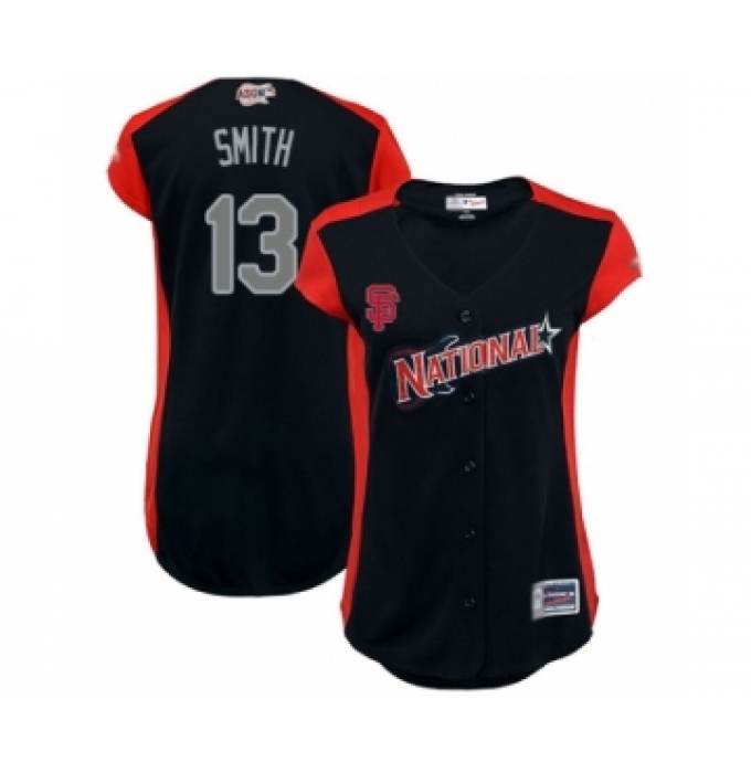Women's San Francisco Giants #13 Will Smith Authentic Navy Blue National League 2019 Baseball All-Star Jersey