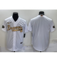 Men's Atlanta Braves Blank White 2022 All Star Stitched Cool Base Nike Jersey