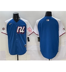 Men's National League New York Mets Blank Blue Alternate 2025 All-Star Edition Limited Stitched Baseball Jersey
