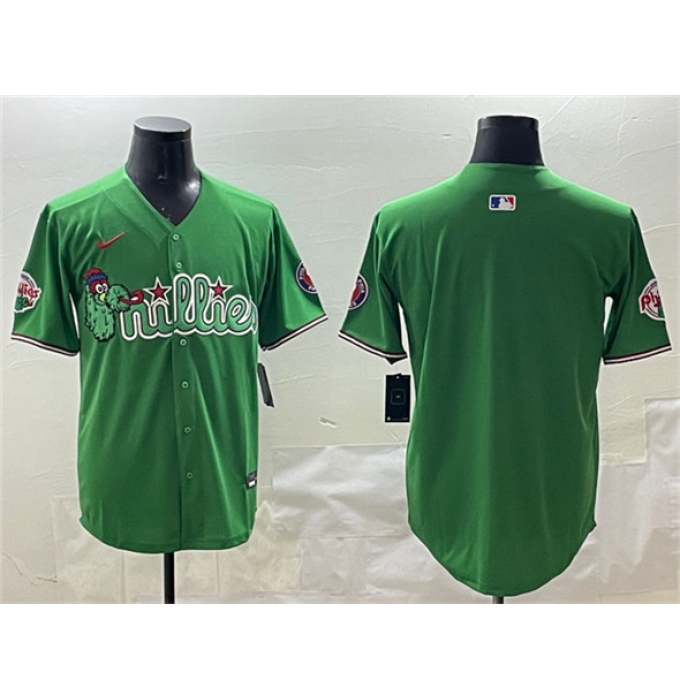 Men's Philadelphia Phillies Blank Green Phanatic Limited Stitched Jersey