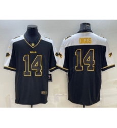 Men's Buffalo Bills #14 Stefon Diggs Black Gold Thanksgiving Vapor Untouchable Limited Stitched Jersey