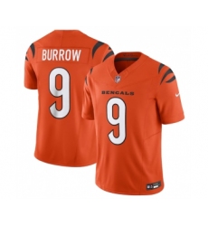 Men's Nike Cincinnati Bengals #9 Joe Burrow Orange 2023 F.U.S.E. Vapor Untouchable Limited Stitched Jersey
