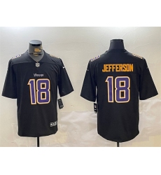 Men's Minnesota Vikings #18 Justin Jefferson Black Vapor Untouchable Limited Stitched Jersey Men's Minnesota Vikings #18 Justin Jefferson Black Vapor Untouchable Limited Stitched Jersey