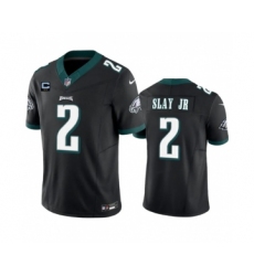 Men's Nike Philadelphia Eagles #2 Darius Slay JR Black 2023 F.U.S.E. 2-Star C Vapor Untouchable Limited Football Stitched Jersey