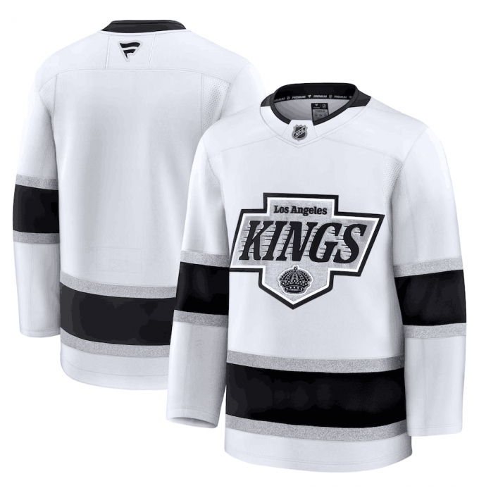 Men's Los Angeles Kings Blank White 2024-25 Away Stitched Hockey Jersey