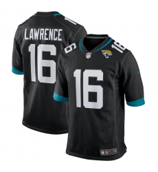 Youth Jacksonville Jaguars #16 Trevor Lawrence Black Nike Teal 2021 NFL Draft First Round Pick Game Jersey
