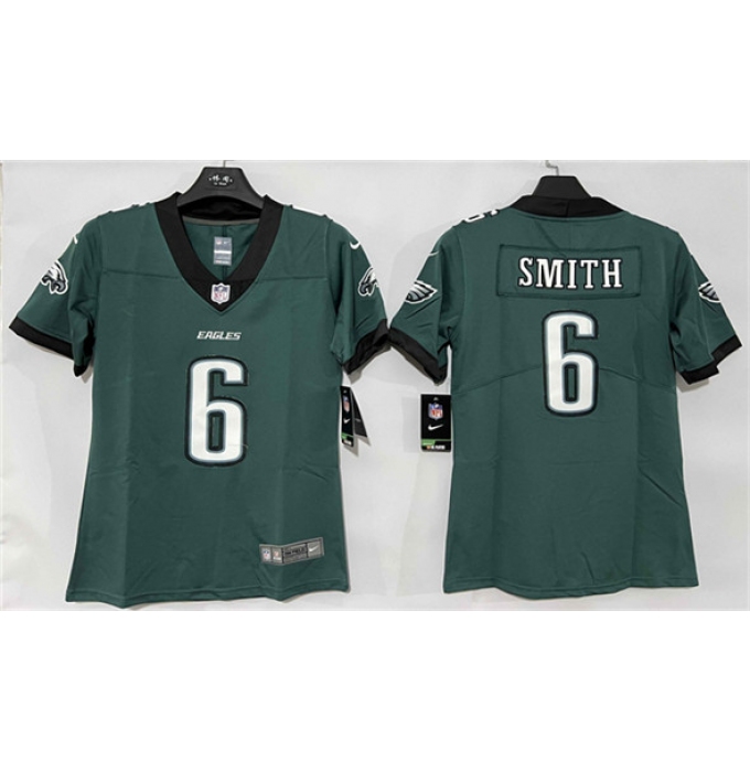 Women's Philadelphia Eagles #6 DeVonta Smith Green New Vapor Untouchable Limited Football Stitched Jersey(Run Small)