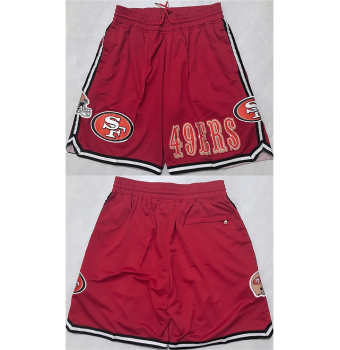 Men's San Francisco 49ers Red Shorts (Run Small)